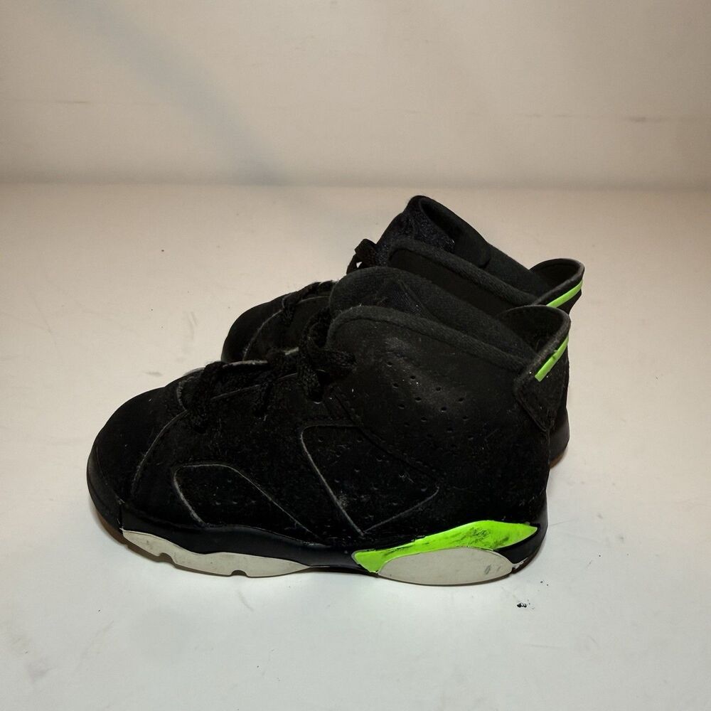 Jordan 6 Retro (TD)  Toddler Black/Green 6C Kids Sneakers